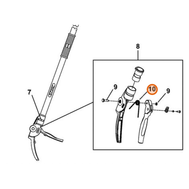 0000 882 2803 STIHL HANDLE SPRING FOR PP 100 & PP 101 (OEM)