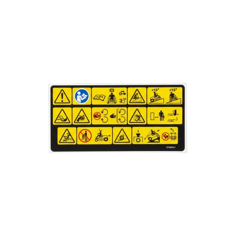 07800537 Main Safety Decal (Gravely / Ariens Genuine OEM Part)