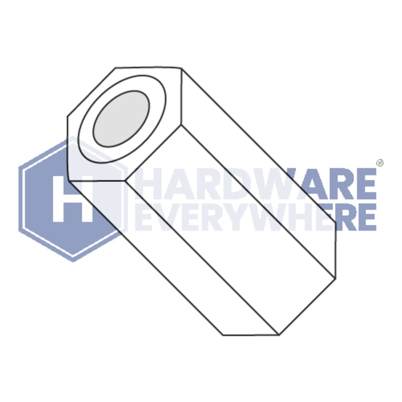 .091 x 3/4 HEX SPACER / Nylon / Natural White FUL163378749124