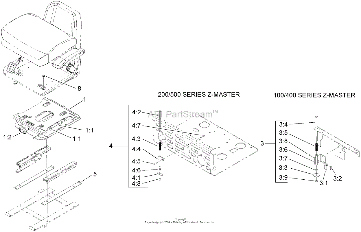 Toro Lawn-Boy 107-1892 Std Seat Suspension Kit