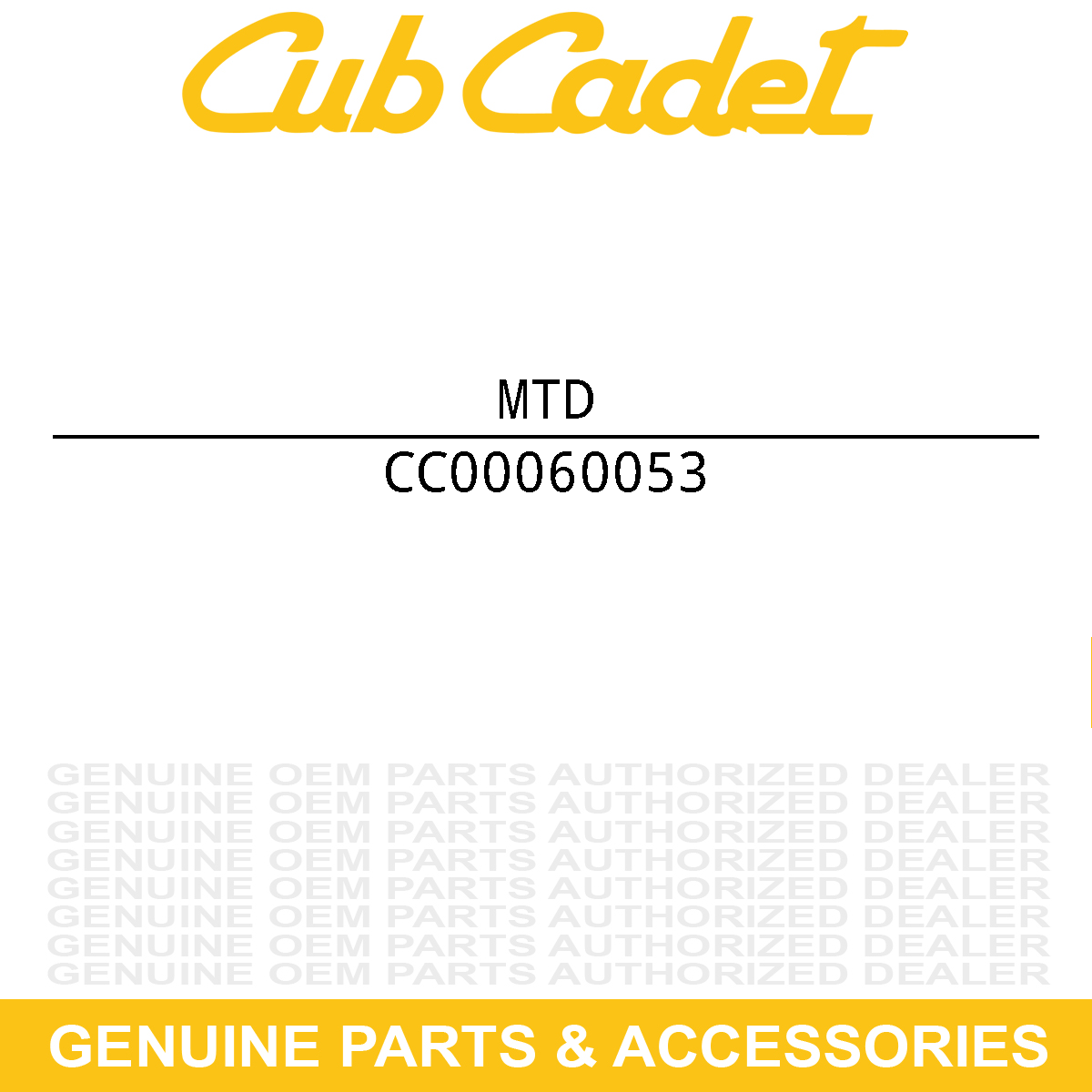 MTD 00060053 Impeller Support