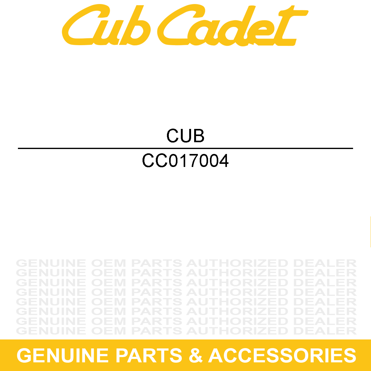 CUB CADET 017004 39" Mower Deck