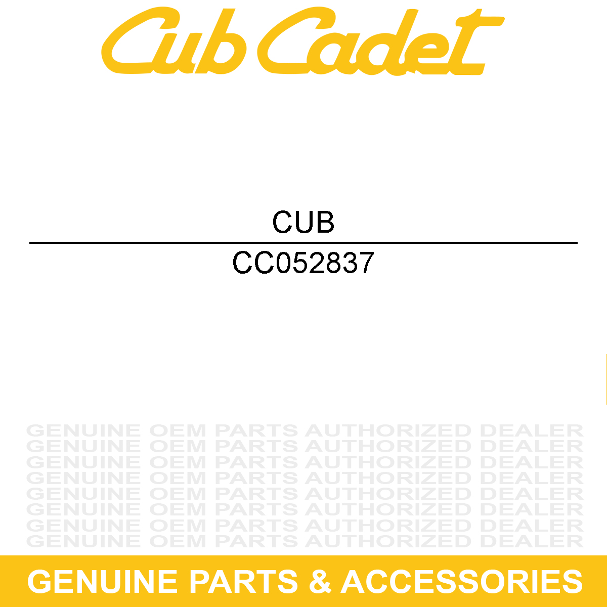 CUB CADET 052837 Screw