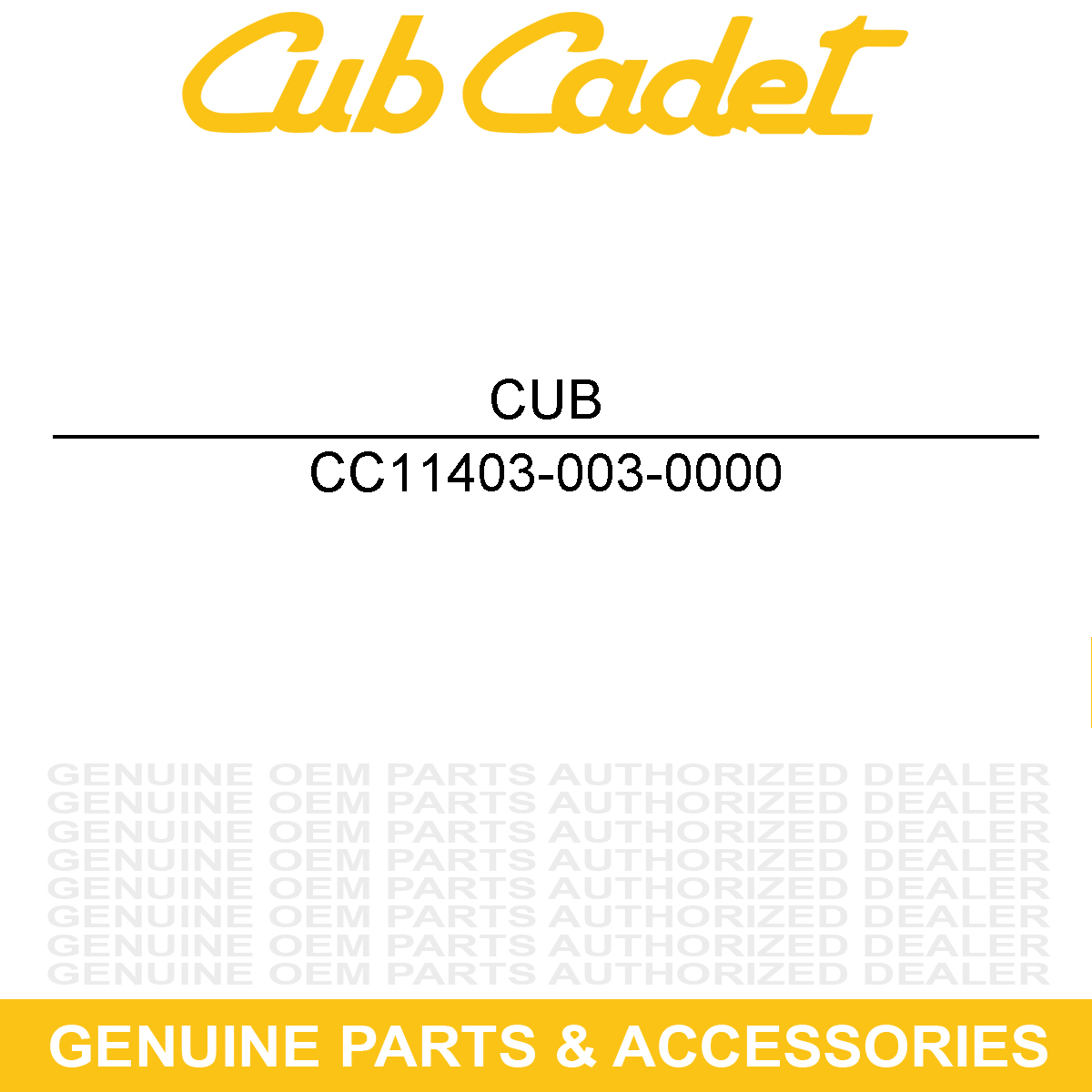 CUB CADET 11403-003-0000 RUBBER SHEATH