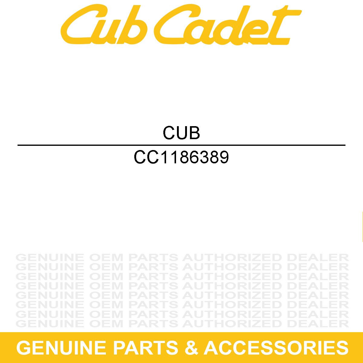 CUB CADET 1186389 Nut Flange