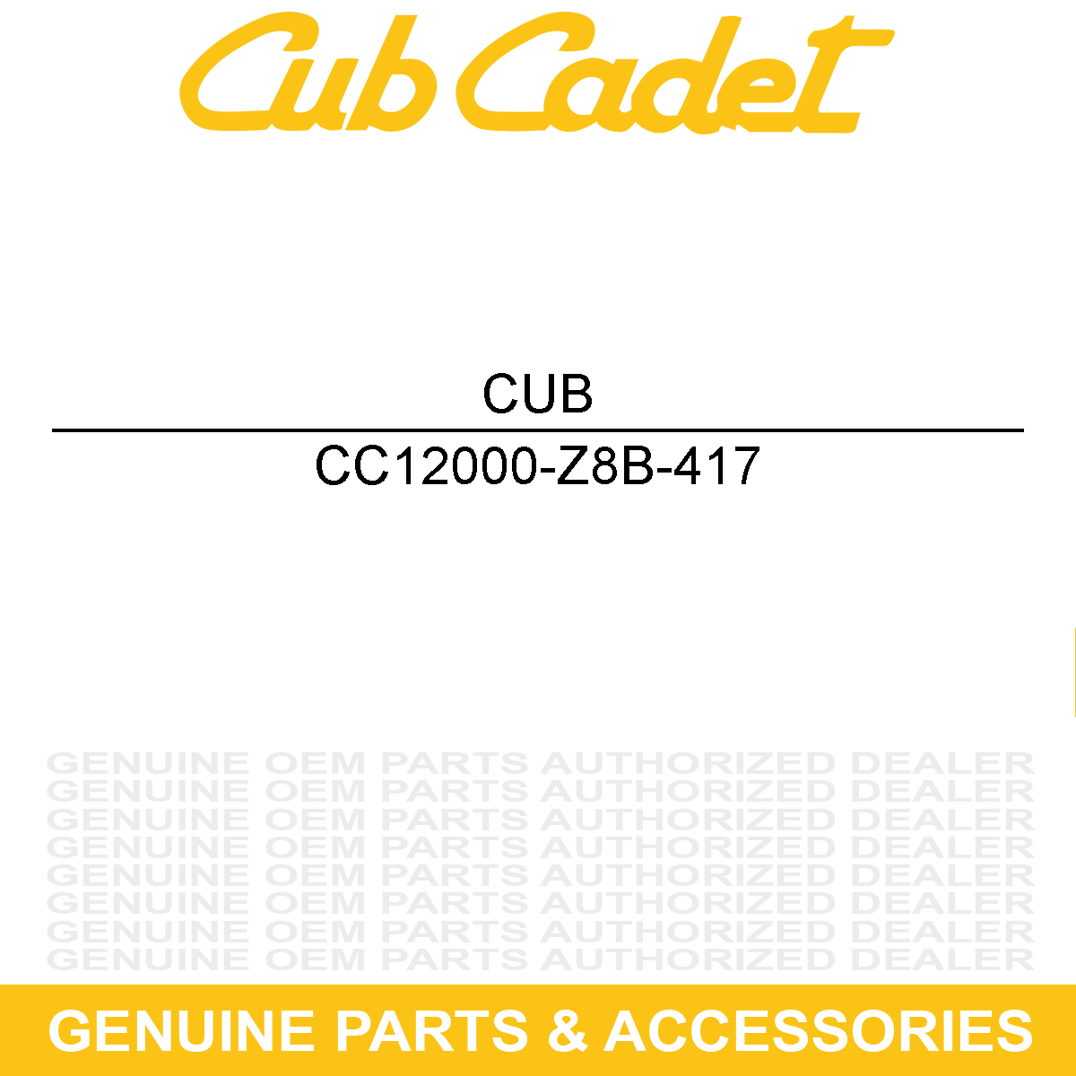 CUB CADET 12000-Z8B-417 Cylinder Assembly