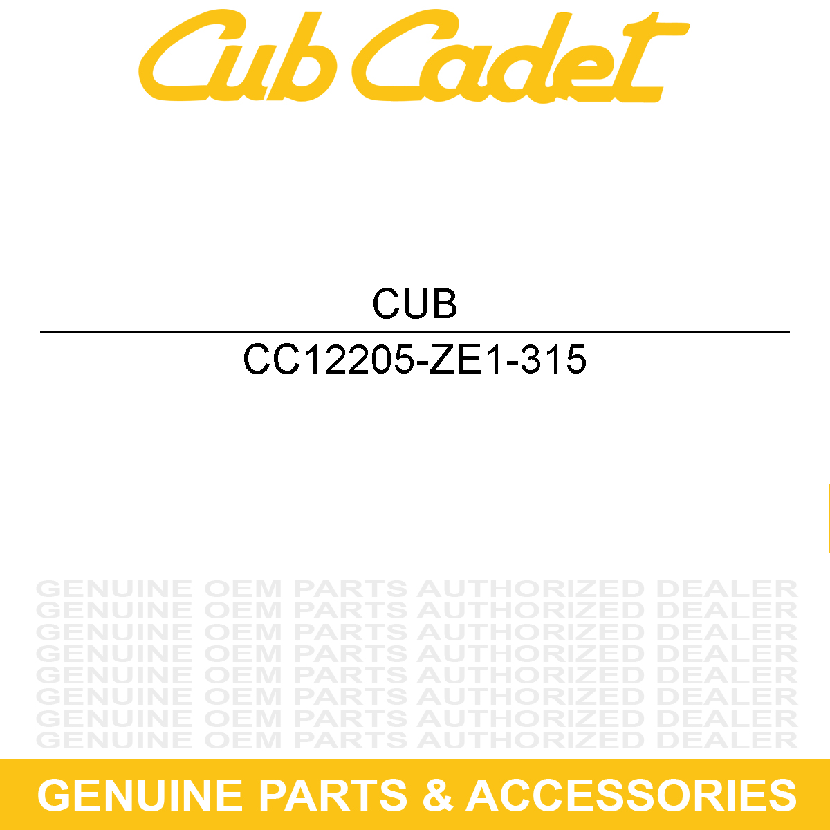 CUB CADET 12205-ZE1-315 Exhaust Valve Guide