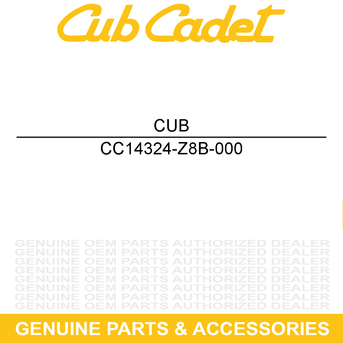 CUB CADET 14324-Z8B-000 Cam Pulley Shaft