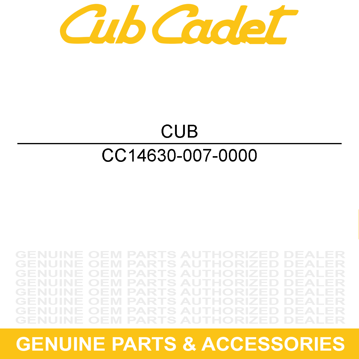 CUB CADET 14630-007-0000 GUIDE PLATE