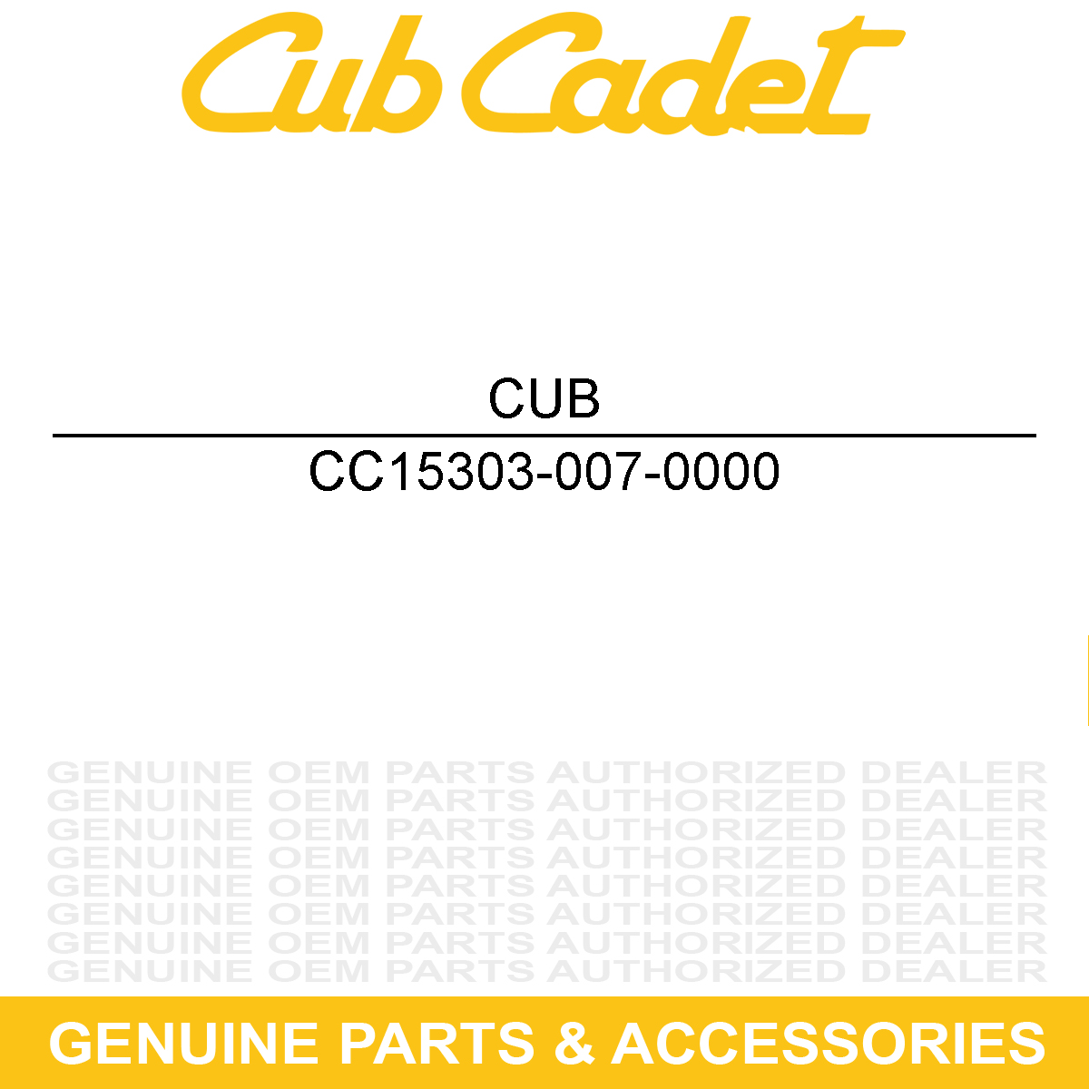 CUB CADET 15303-007-0000 PIPE-DELIVERY III