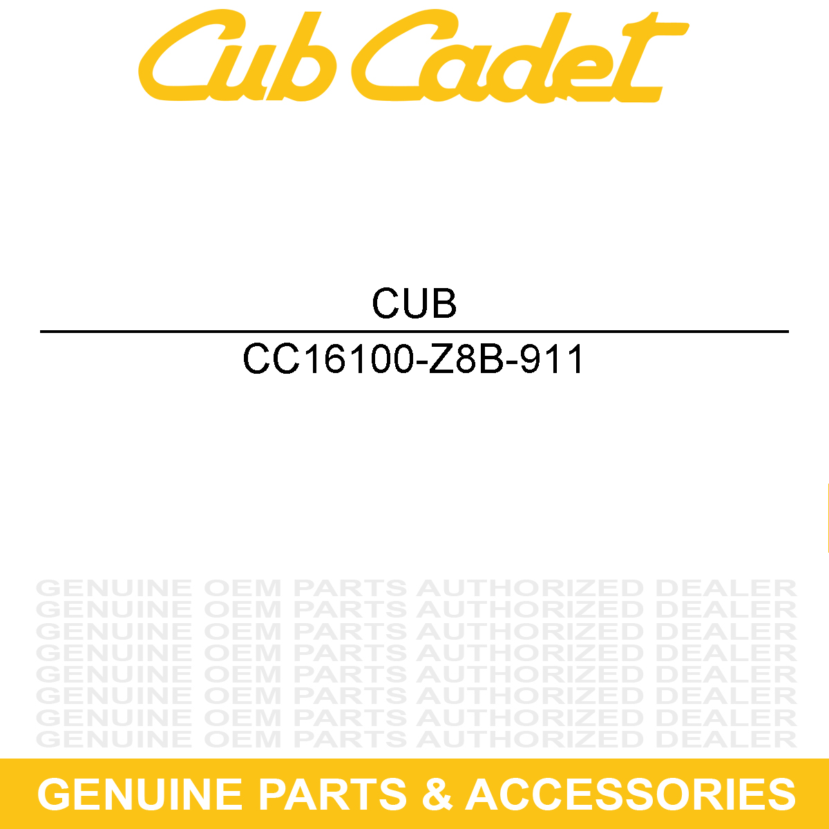 CUB CADET 16100-Z8B-911 Carburetor Assembly N5B