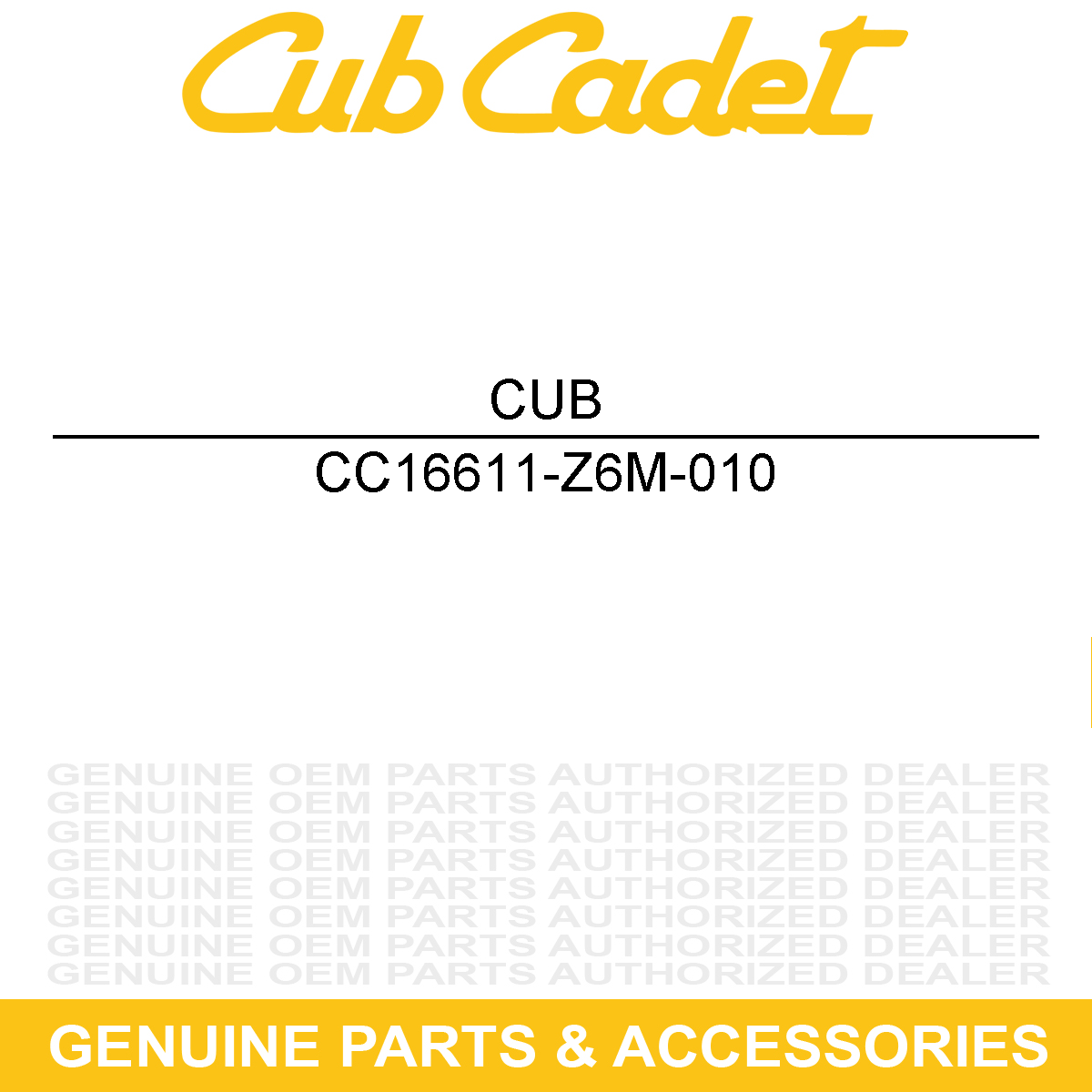 CUB CADET 16611-Z6M-010 Choke Control Rod
