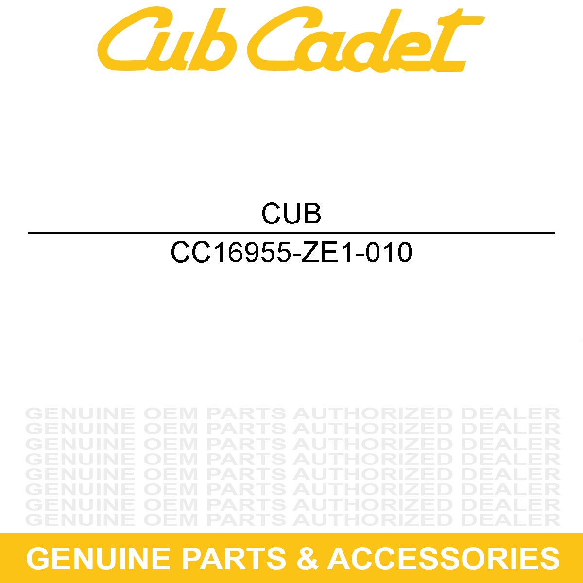 CUB CADET 16955-ZE1-010 Fuel Tank Joint