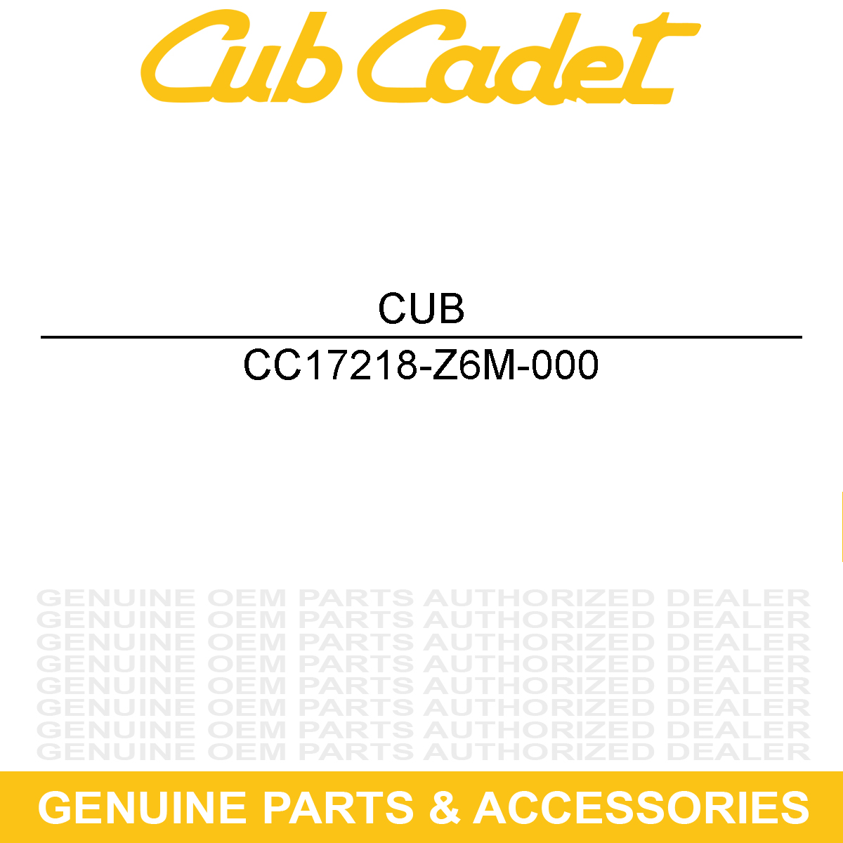 CUB CADET 17218-Z6M-000 FILTEROUTER