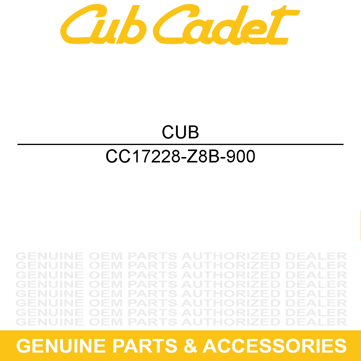 CUB CADET 17228-Z8B-900 Air Cleaner Gasket