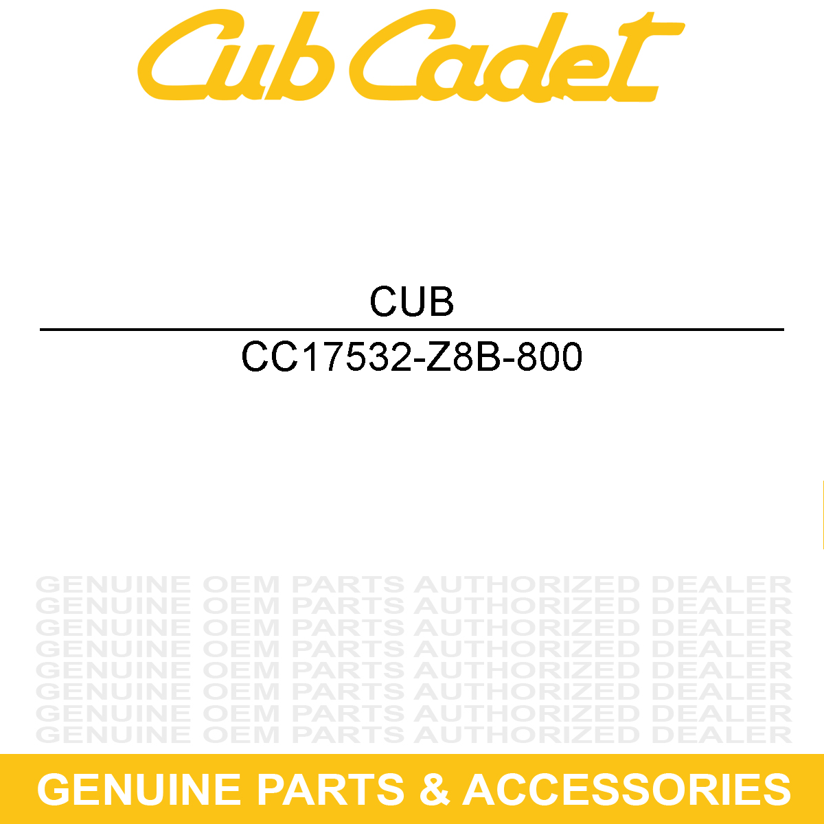 CUB CADET 17532-Z8B-800 RUBBER-FUEL TNK MT