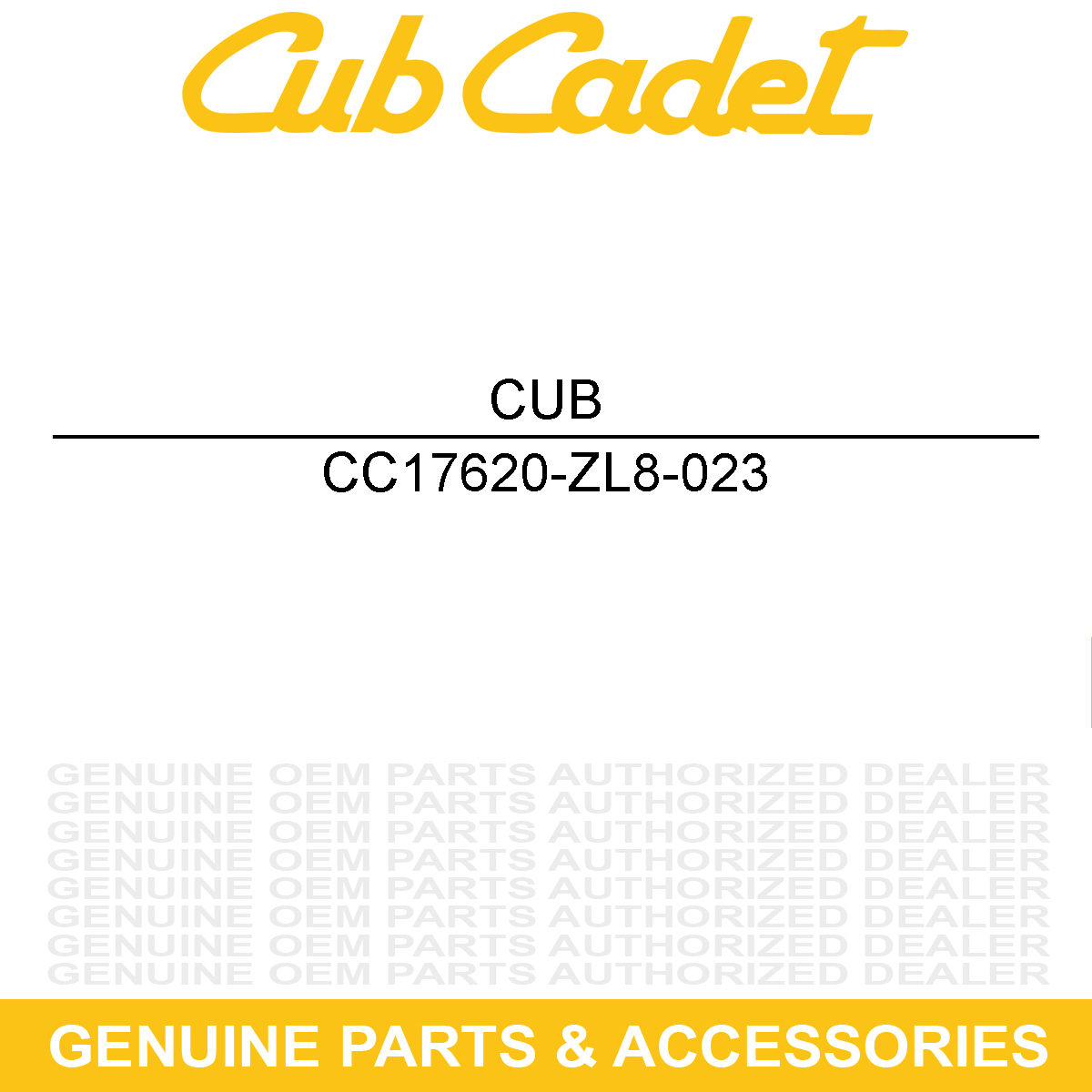 CUB CADET 17620-ZL8-023 Fuel Cap