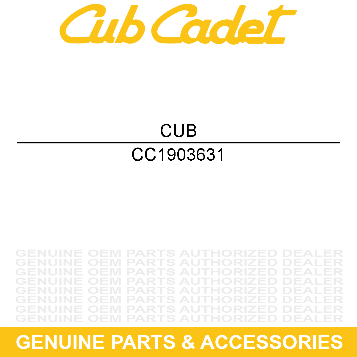 CUB CADET 1903631 SCR-SET SQ 1/4-20