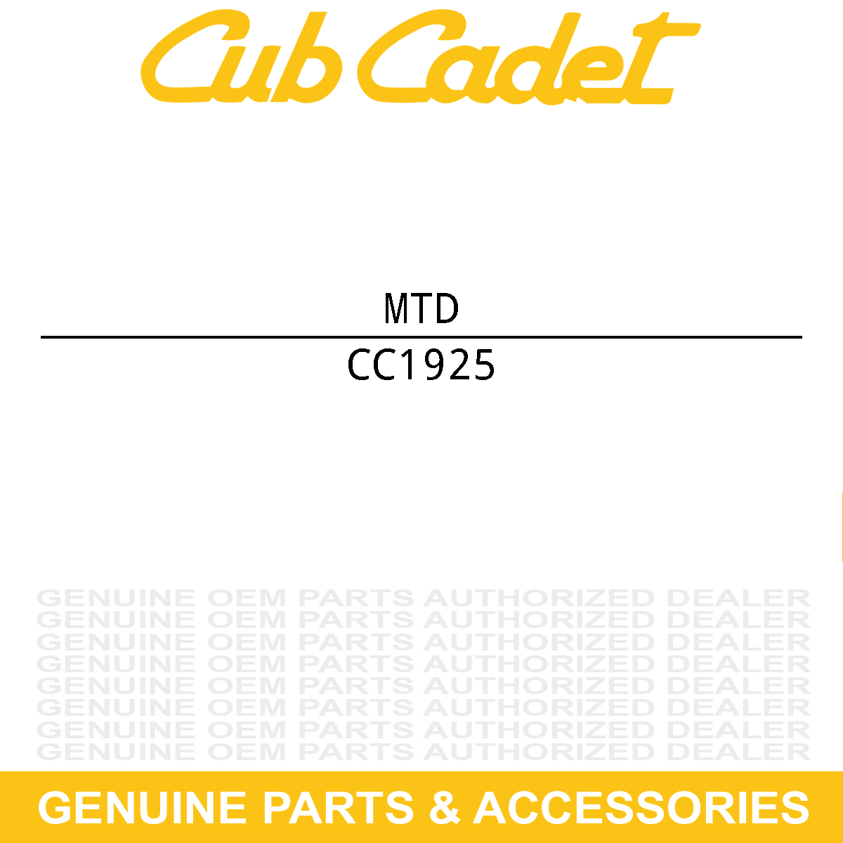 MTD 1925 Cap Plug