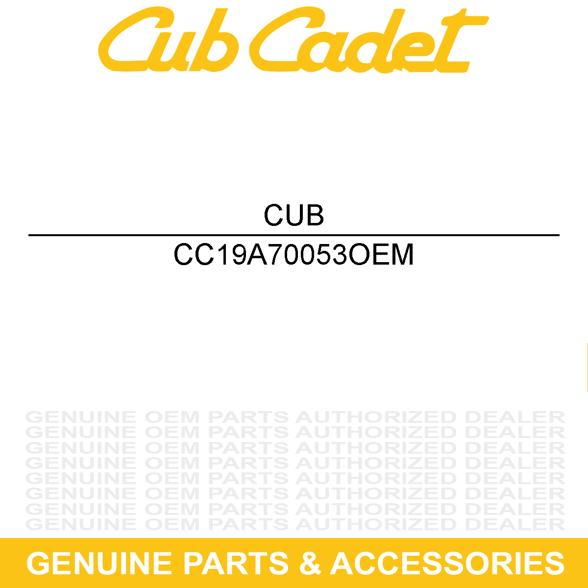 CUB CADET 19A70053OEM Hitch Kit Assembly