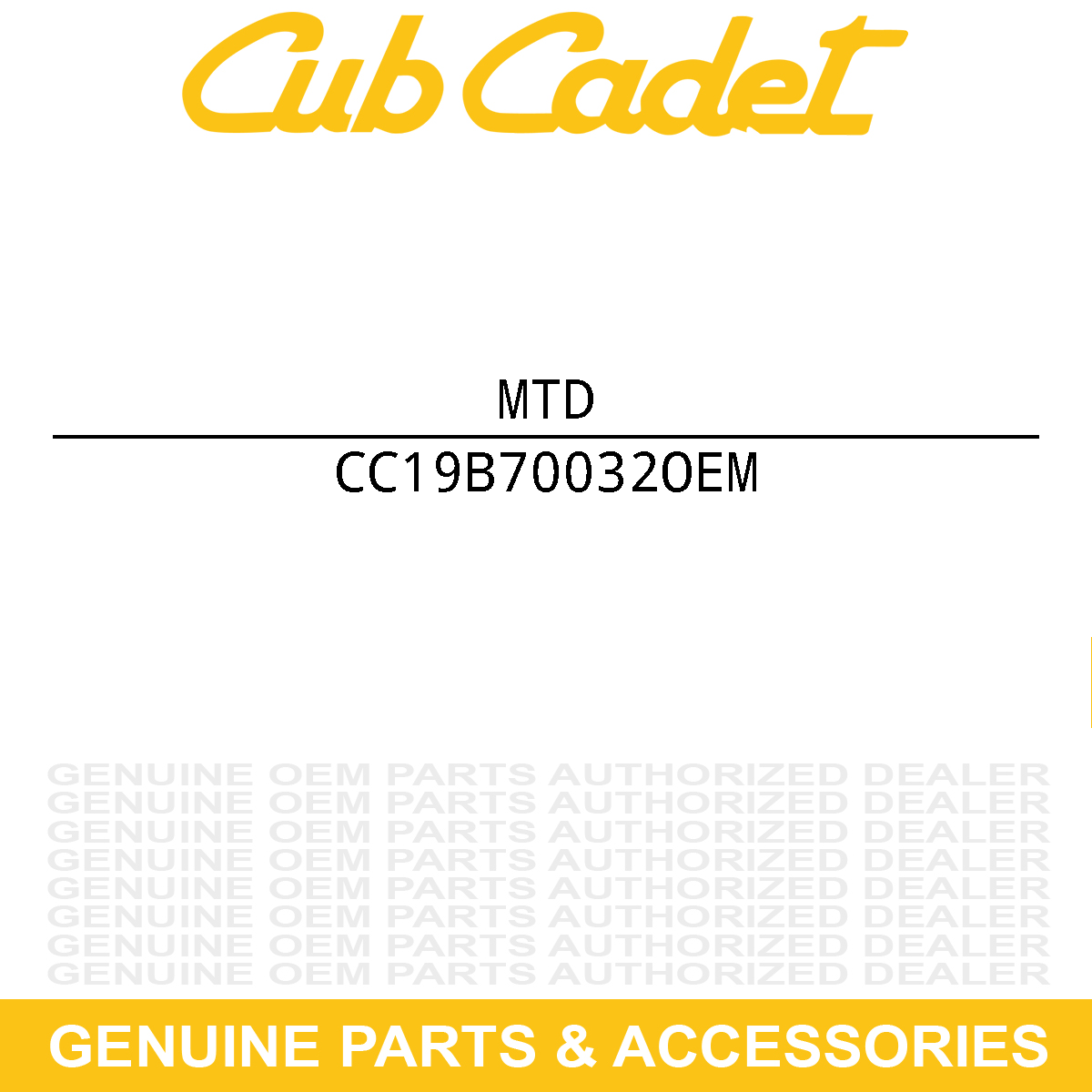 MTD 19B70032OEM Light Kit