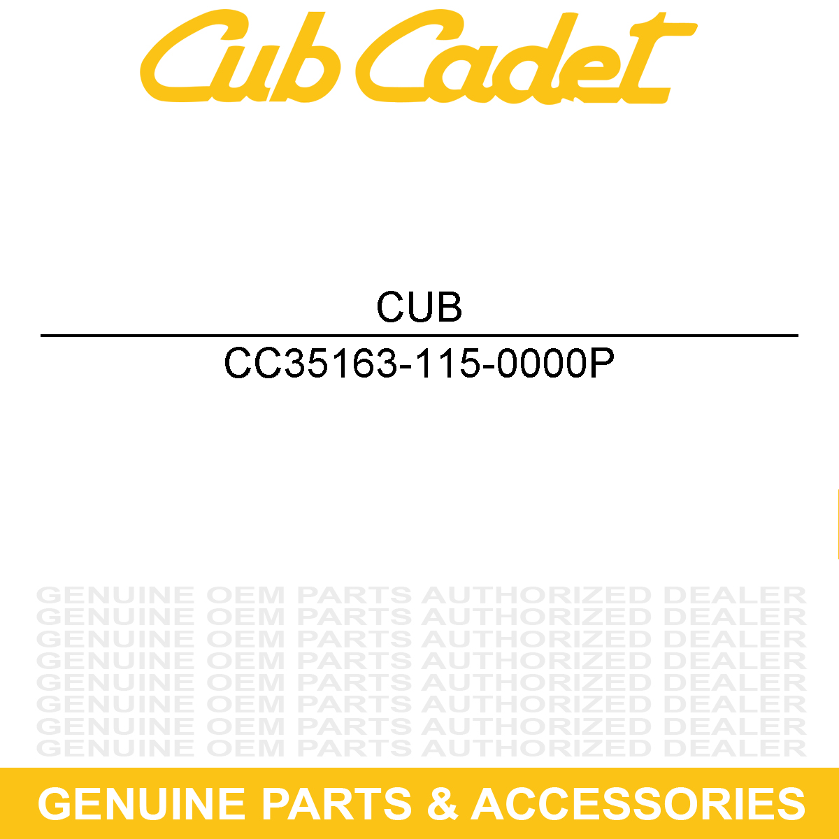 CUB CADET 35163-115-0000P HEADLIGHT BULB-FRO