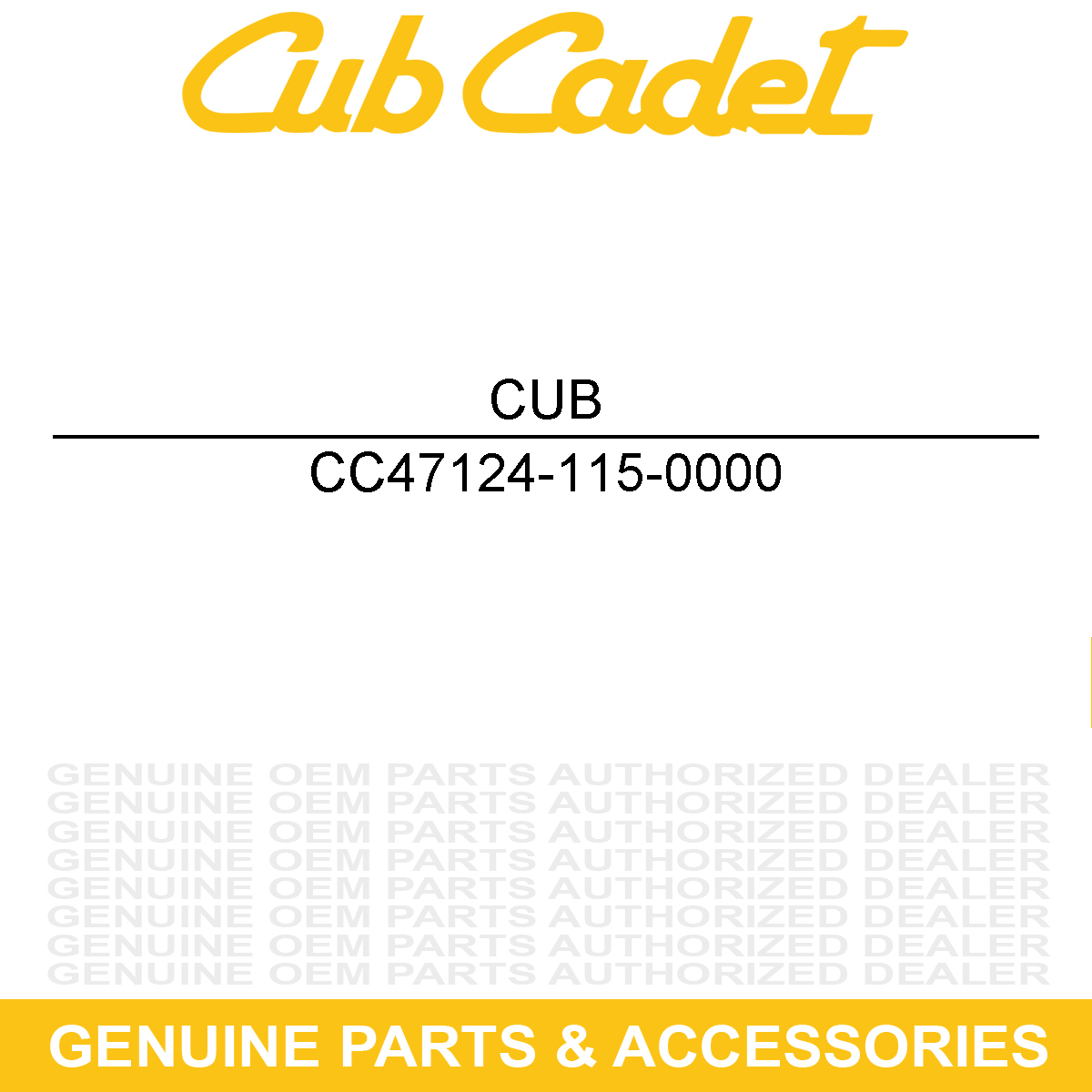 CUB CADET 47124-115-0000 OIL PIPE CLIP