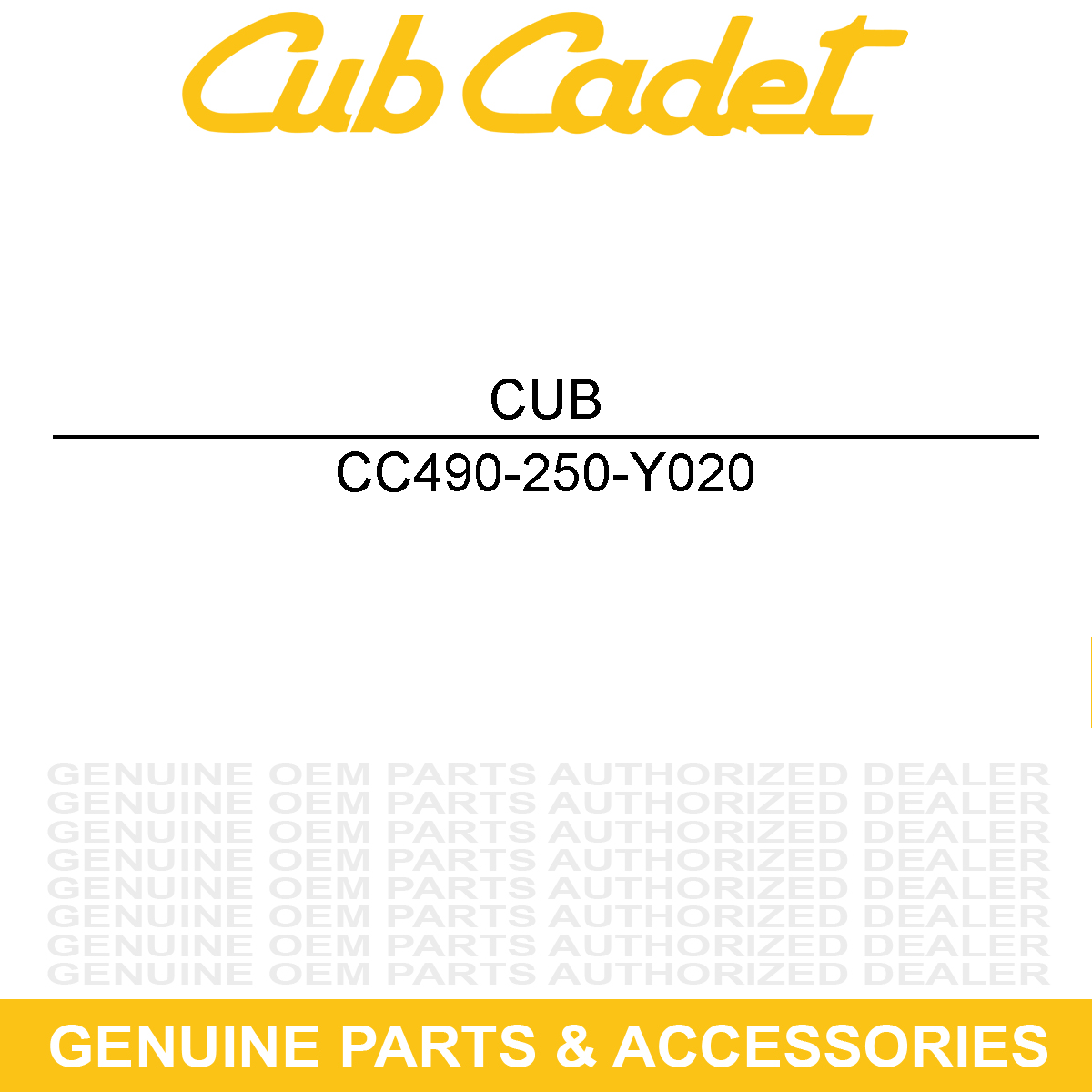 CUB CADET 490-250-Y020 SPLG:KOHLER:25-132