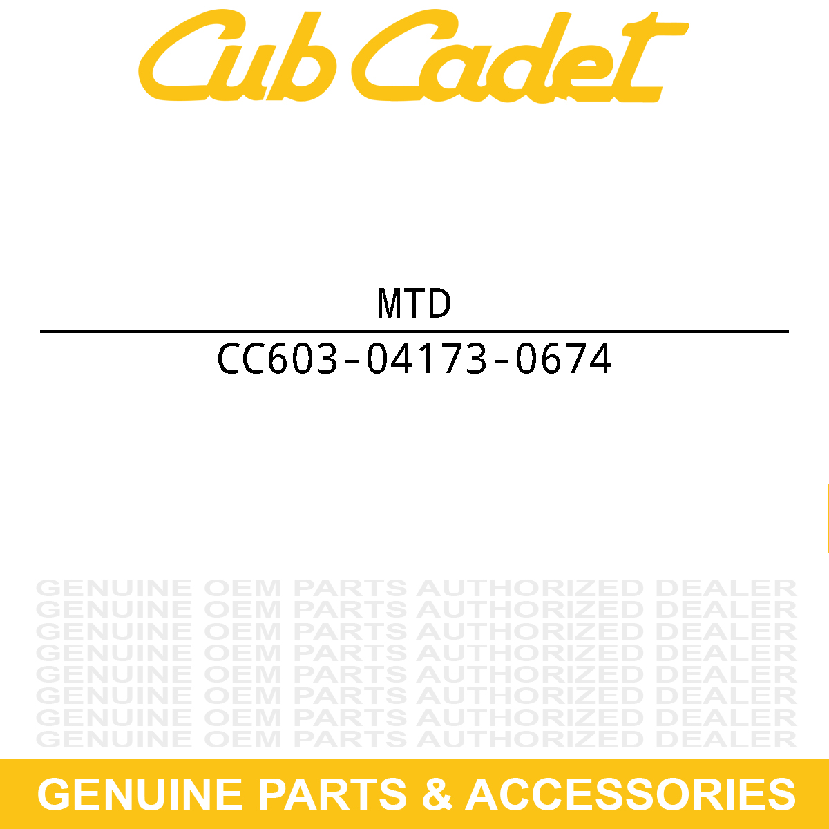 MTD 603-04173-0674 RIM ASM-REAR