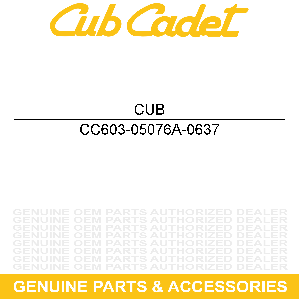 CUB CADET 603-05076A-0637 COLUMN ASM-LWR STR