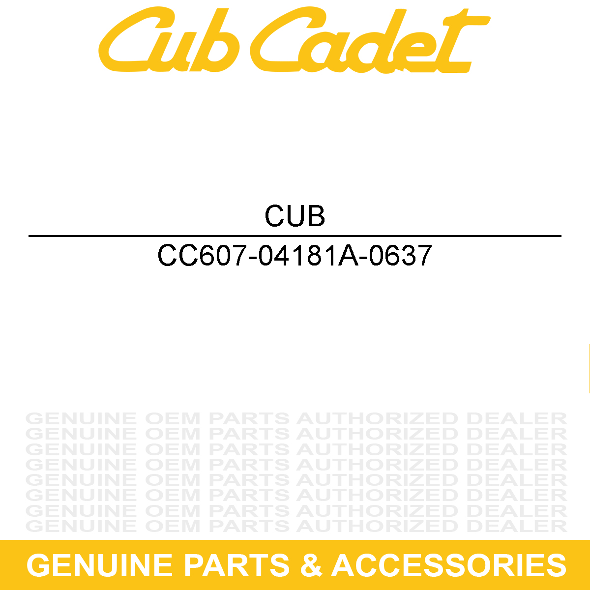 CUB CADET 607-04181A-0637 LEVER ASM:DIFF LOC