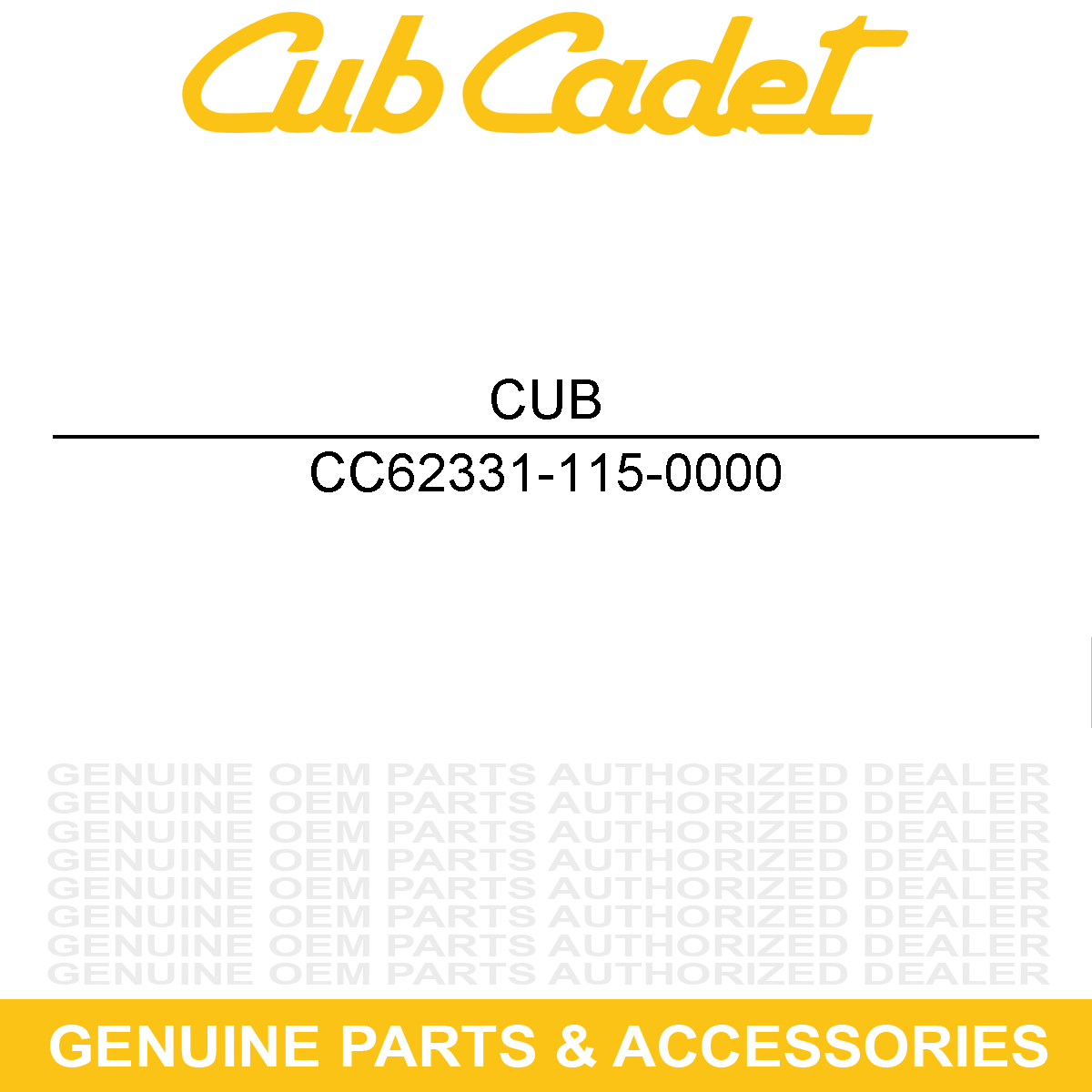 CUB CADET 62331-115-0000 BOLT M10X30