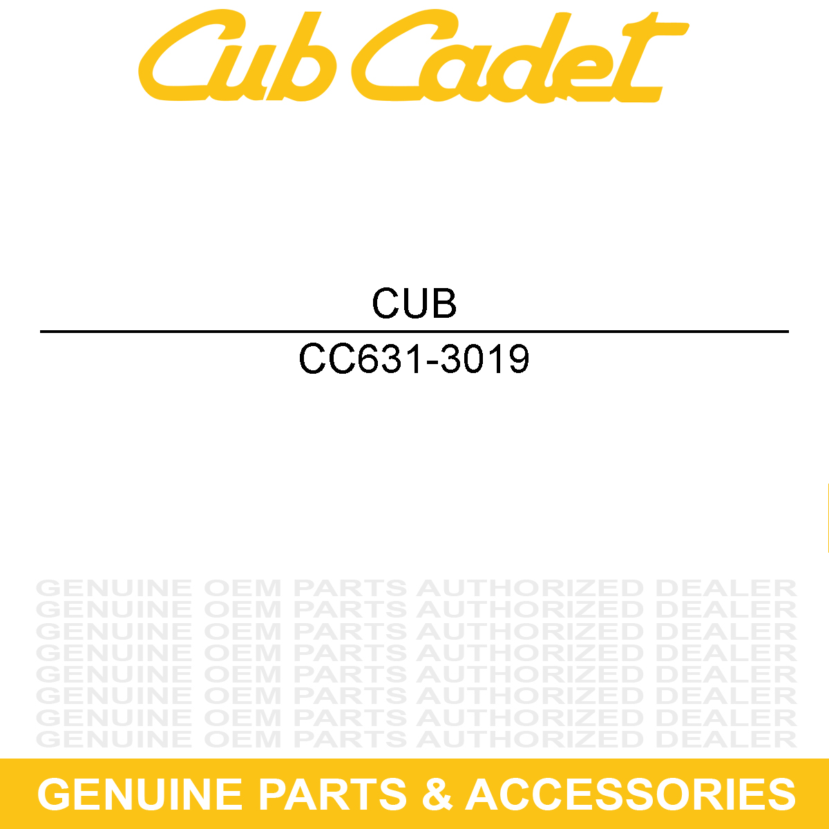 CUB CADET 631-3019 ROLLER ASSY-DECK 3