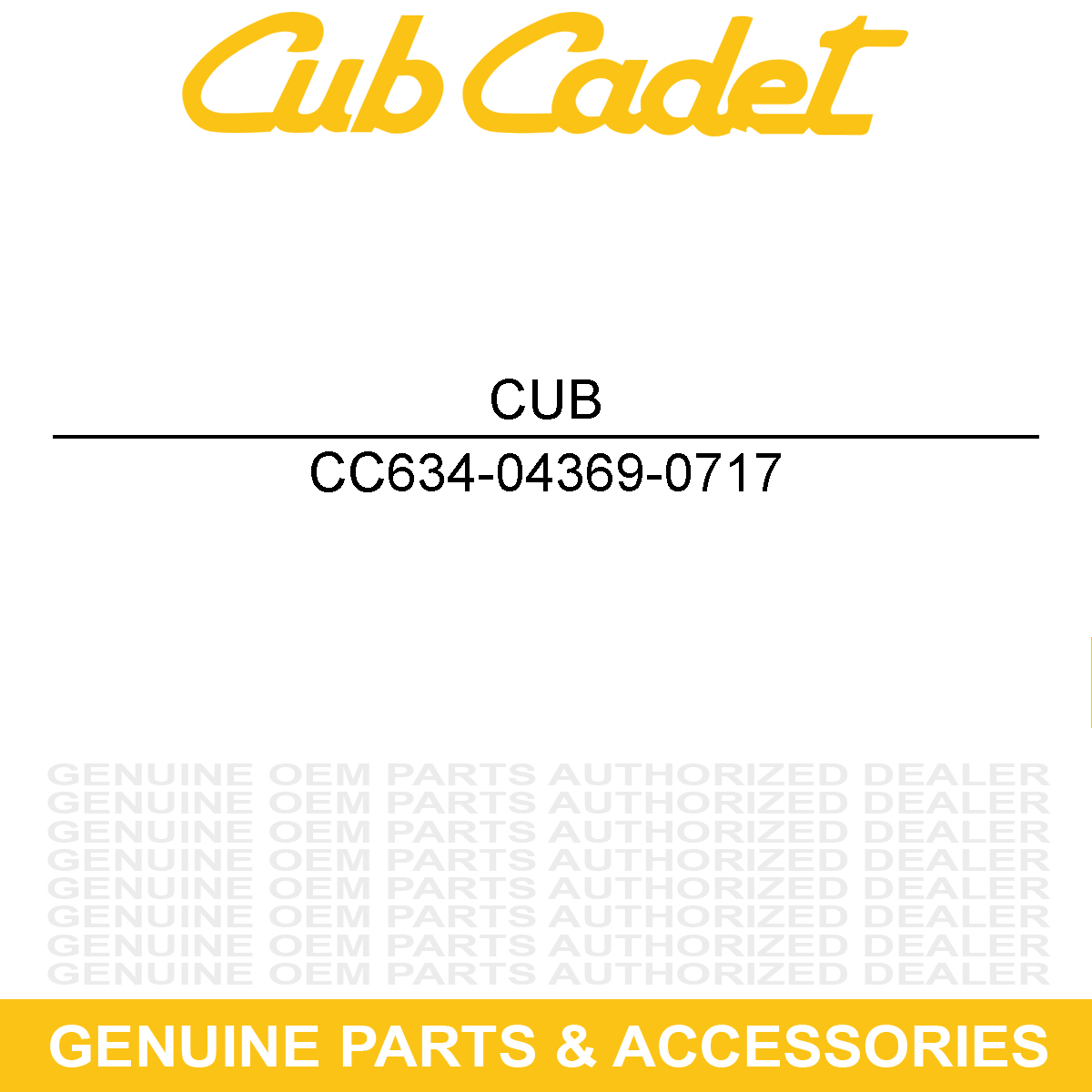 CUB CADET 634-04369-0717 RIM ASM-8.0 X 7.0