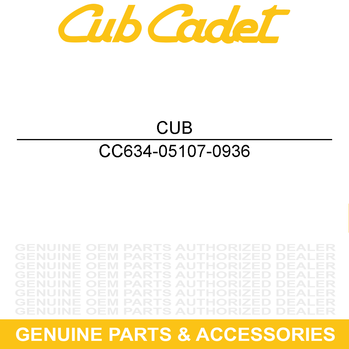 CUB CADET 634-05107-0936 WHL-COMP 22X9.5X12