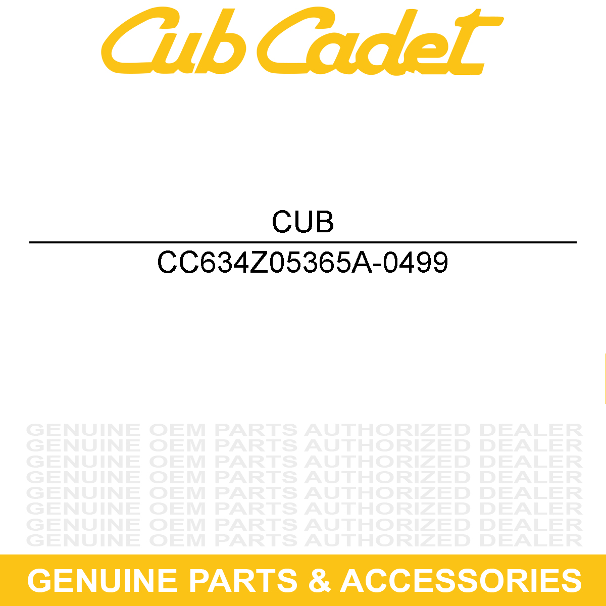 CUB CADET 634Z05365A-0499 WHEEL ASM-CASTER