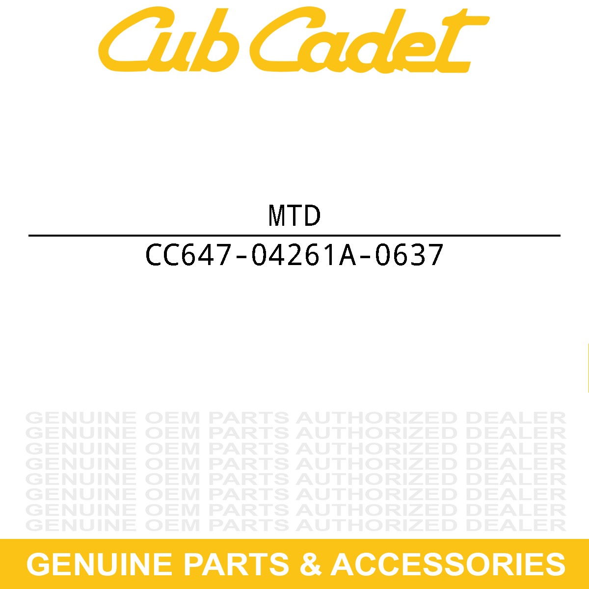 MTD 647-04261A-0637 PEDAL ASM-DRV LT5