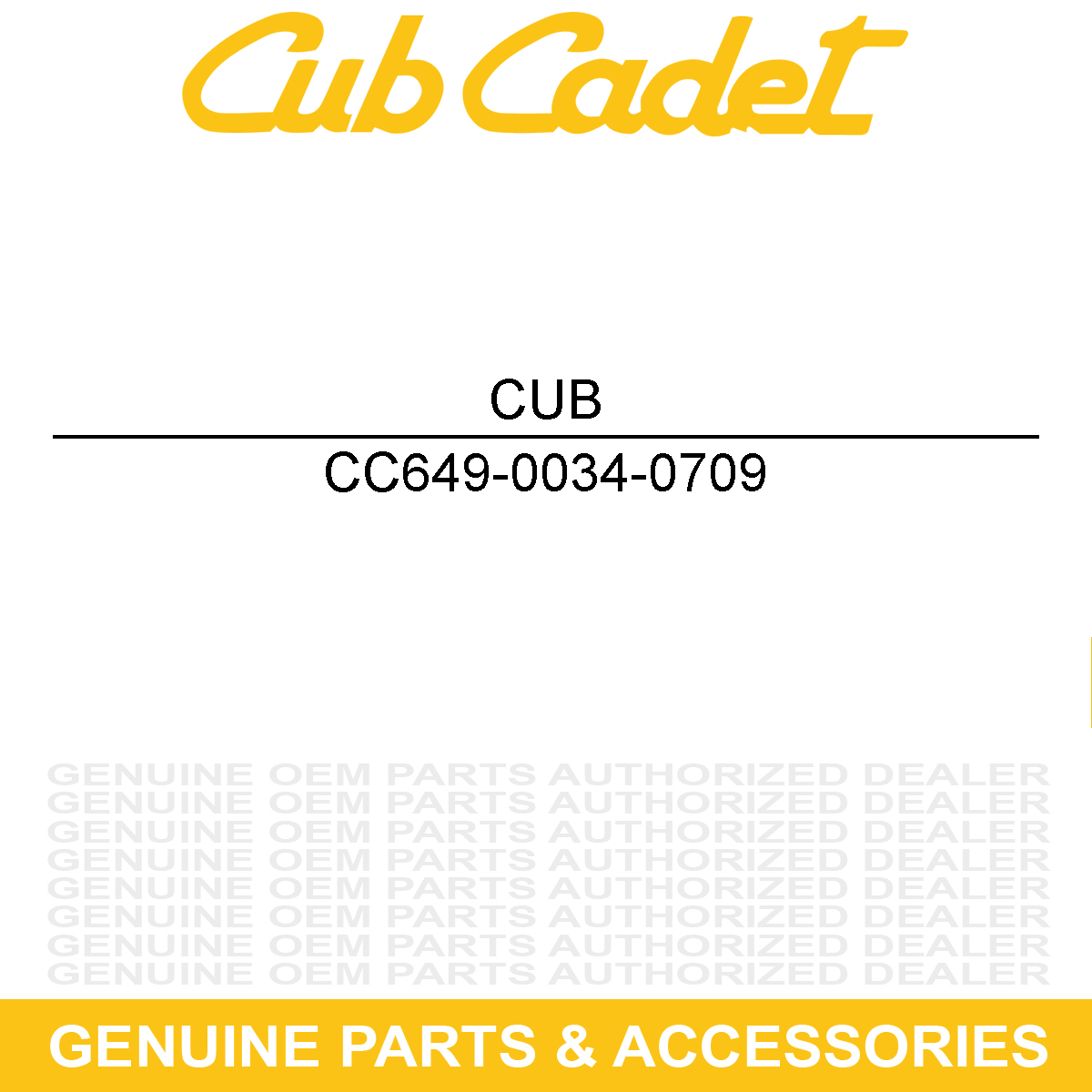 CUB CADET 649-0034-0709 HANDLE ASSY-LOWER