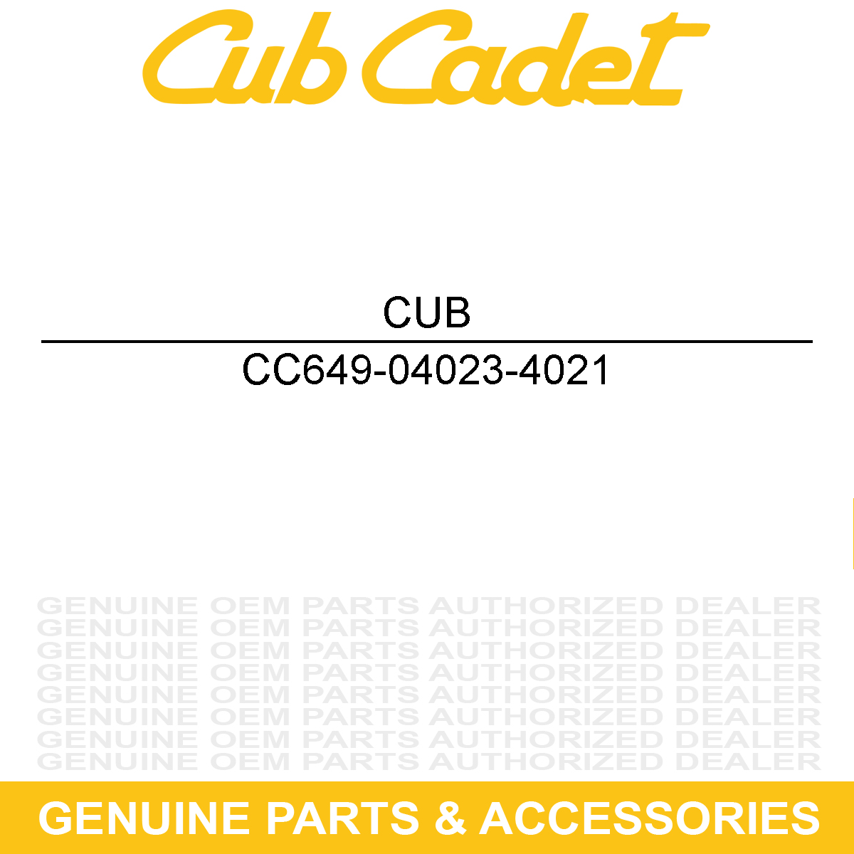 CUB CADET 649-04023-4021 TUBE ASM-HANDLE