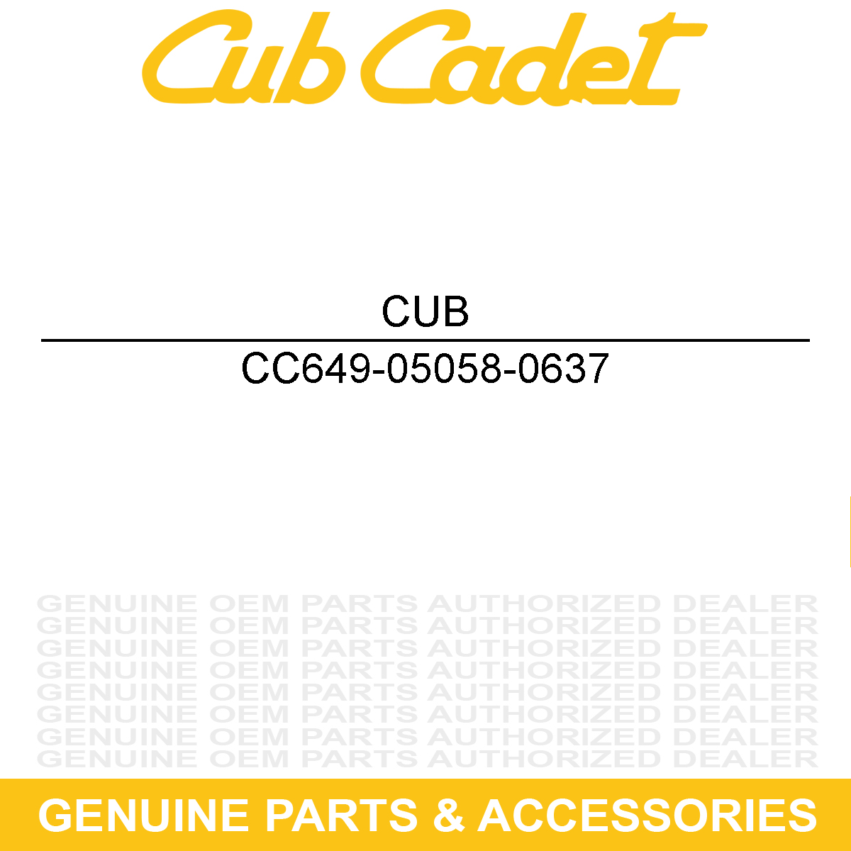 CUB CADET 649-05058-0637 OPS ASM-XBAR FRONT