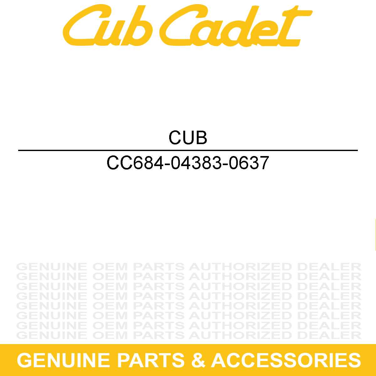 CUB CADET 684-04383-0637 Black Indicator Bracket
