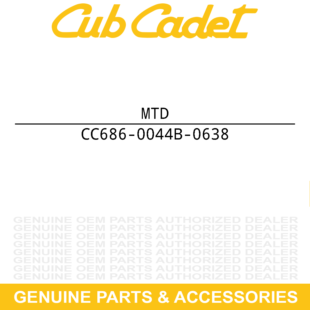 MTD 686-0044B-0638 End Cover Assembly
