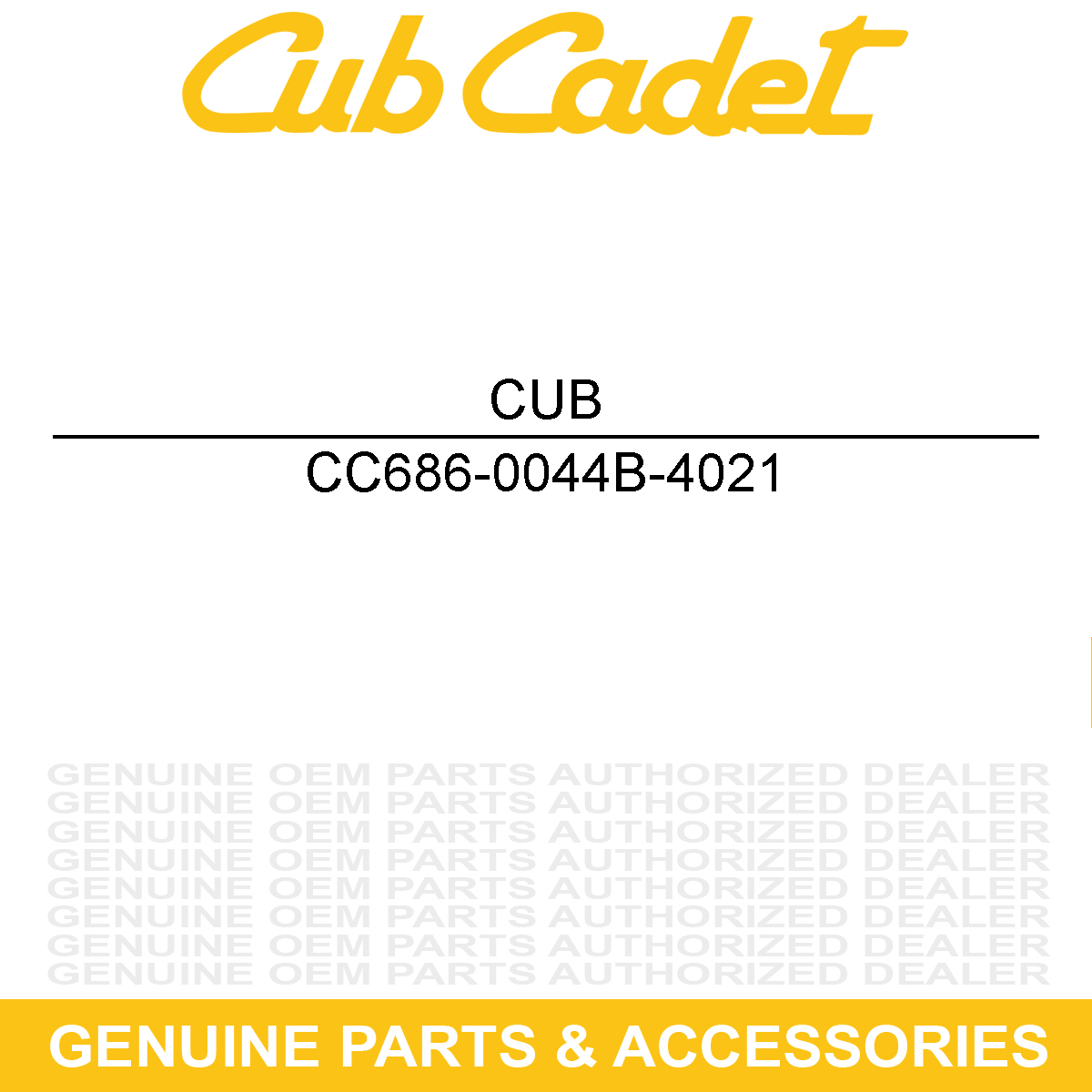 CUB CADET 686-0044B-4021 Yellow End Cover