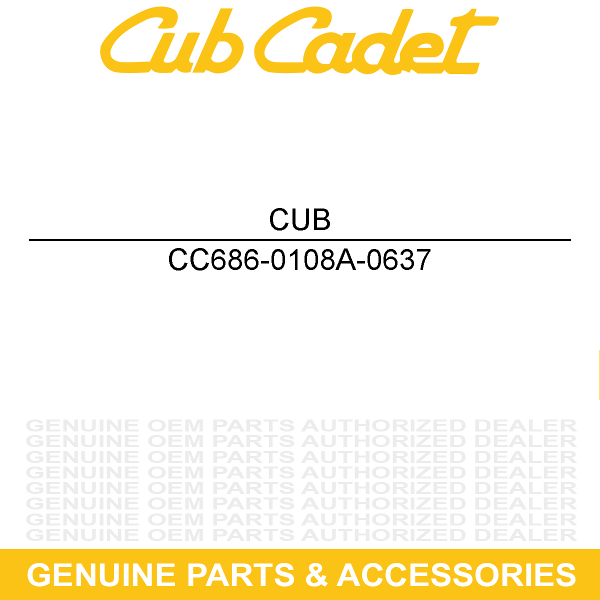 CUB CADET 686-0108A-0637 Right Hand Chain Case Housing Assembly