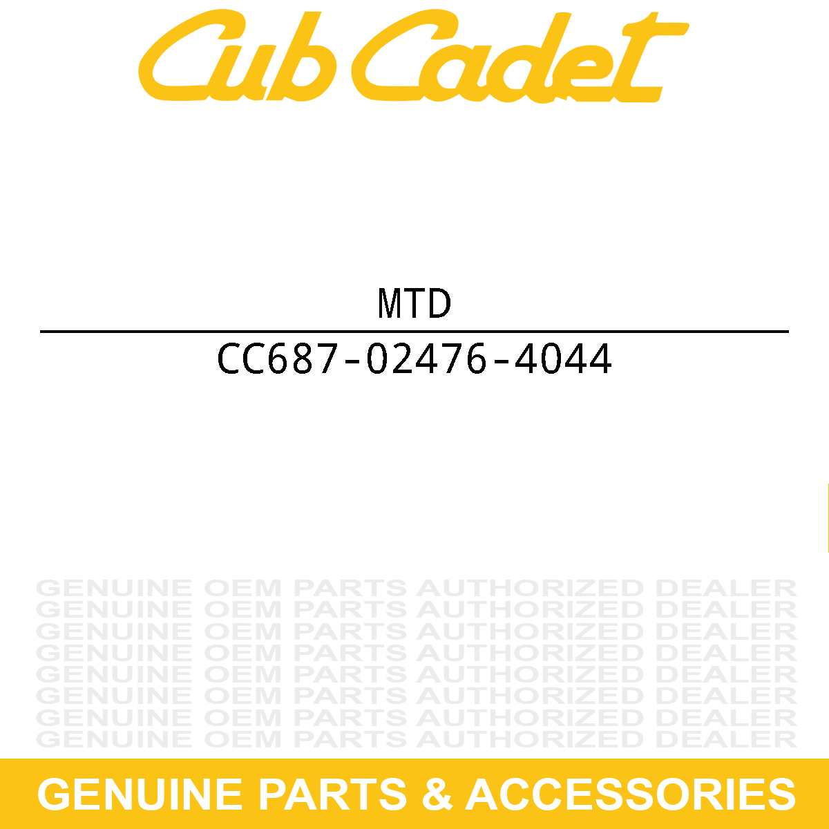 MTD 687-02476-4044 DECK ASM-MOWER 33"