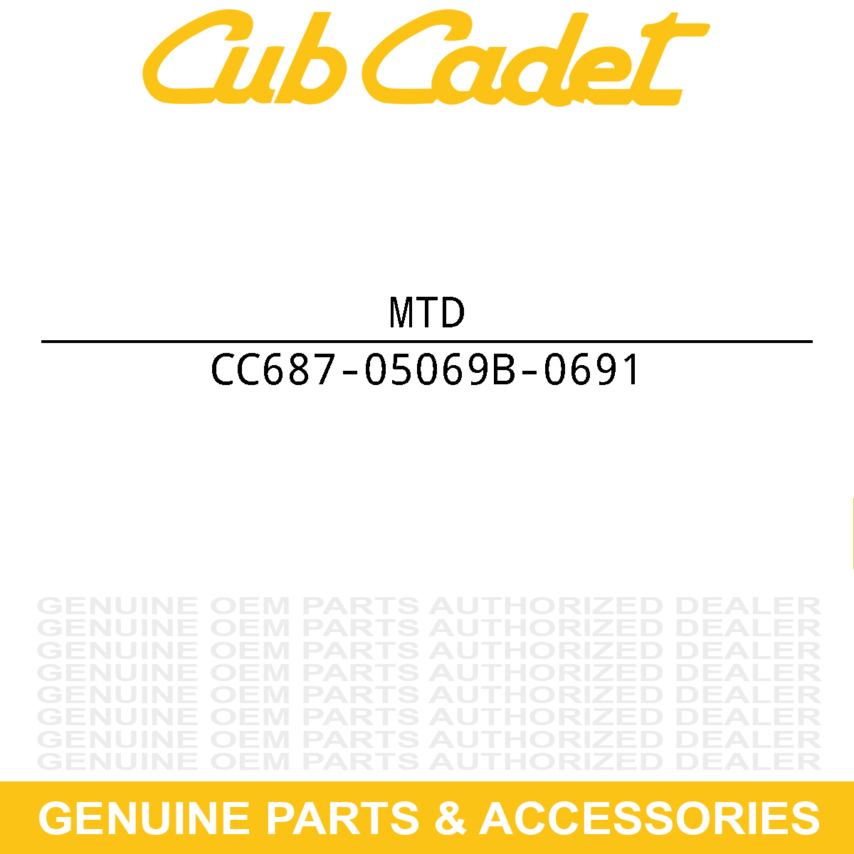 MTD 687-05069B-0691 DECK-CASTER 21" 3