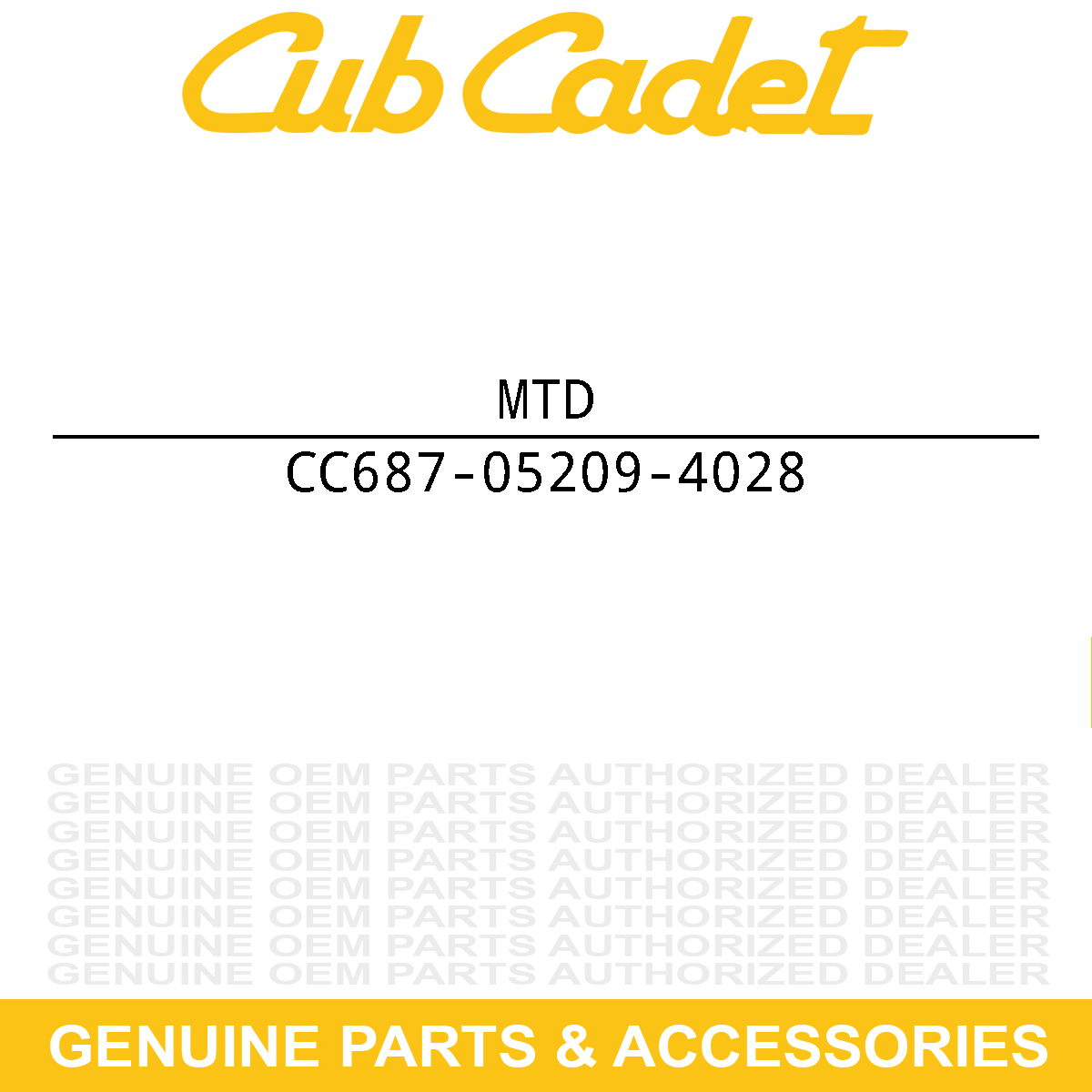 MTD 687-05209-4028 DECK SHELL 21" CAS