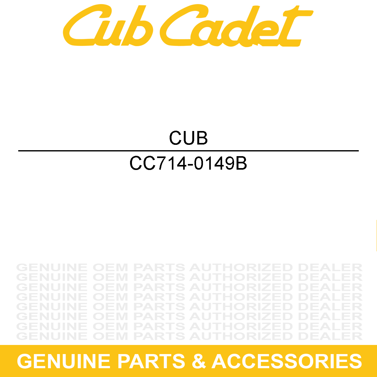 CUB CADET 714-0149B Cotter Pin