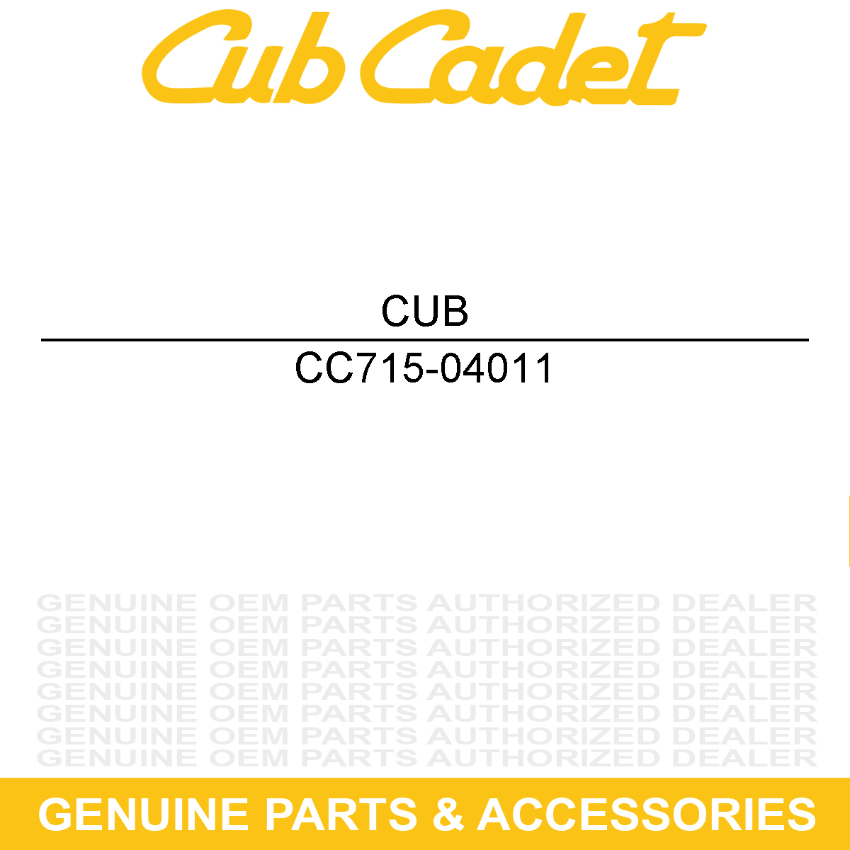 CUB CADET 715-04011 Roll Pin