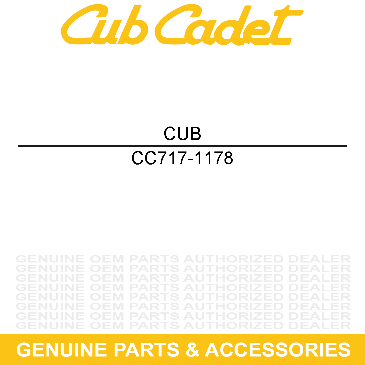 CUB CADET 717-1178 Cross Shaft